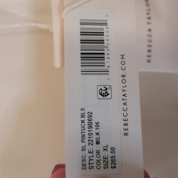 Rebecca Taylor Sleeveless Pintucked Blouse Milk - Picture 8 of 14